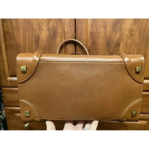 Celine Camel Luggage Leather Women's Bag - Picture 6 of 9